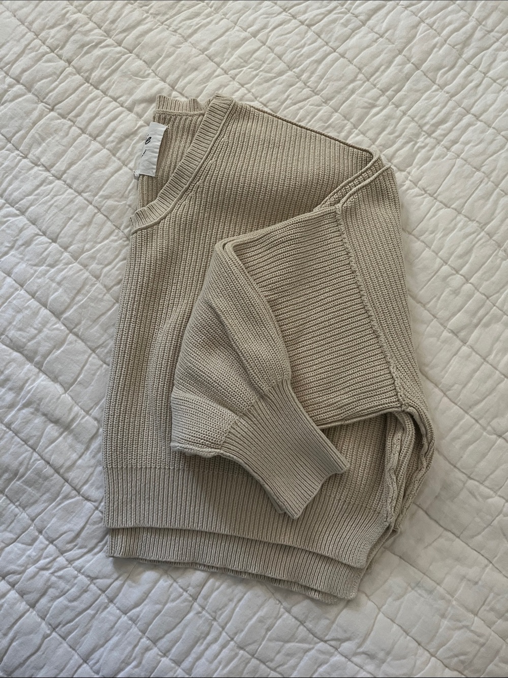 Aerie Cotton Ribbed Crewneck Sweater